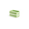 Lékué Set Seal Trays, wiederverwendbares Aufbewahrungsbehälter, 2 Stück, grün, 22x15x5