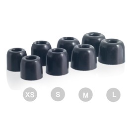 Klowcok Replacement Memory Foam Eartips for Axil GS Extreme 2.0 XCOR PRO Hearing Protection Earbuds Tips, Comfort Fit (3 Pairs, Large, Black)