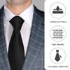 BEWDIO Black Skinny Ties for Men, Silk Satin Tie with