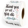 500pcs Thank You for All You Do Stickers, Appreciation Stickers for Teachers Volunteers Heathcare Employee, Packaging Envelopes Labels Roll