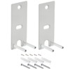 BestParts 1 Pair of White Wall Mount Brackets Compatible with