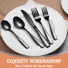 20 Pcs Black Silverware Set, Food-Grade Stainless Steel Flatware Set