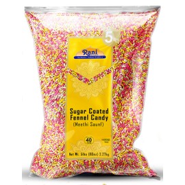 Rani Sugar Coated Fennel Candy (Value Pack) 5lbs (Assorted Colors/Flavors)