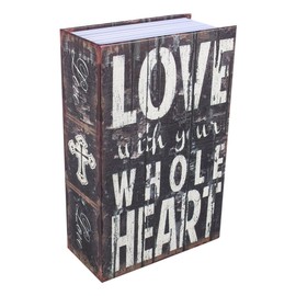 Ymiko Cash Box, Fire Proof Safe Box, Small Safe, Secret Safe Dictionary Book, for Money, Cash, Coins, Jewelry (LOVE)