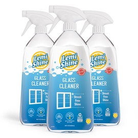 Lemi Shine Glass & Surface Cleaner - Multi-Surface Glass Cleaner Spray with Powerful Citric Acid, Cleans Smudges and Streaks From Windows, Glass, And Mirrors, 28oz - 3 Pack