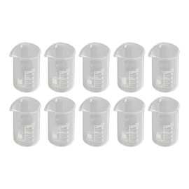 Eujgoov Beaker Borosilicate Glass Beaker for Laboratory Cylindrical Beaker Educational Experiments 10pcs 10ml