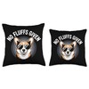 Funny Corgi No Fluffs Given Throw Pillow