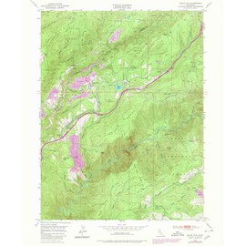 YellowMaps Dutch Flat CA topo map, 1:24000 Scale, 7.5 X 7.5 Minute, Historical, 1950, Updated 1980, 26.8 x 22 in - Tyvek