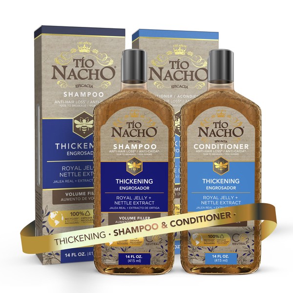 Tio Nacho Thickening Shampoo and Conditioner Set: Capilgross, Royal Jelly,