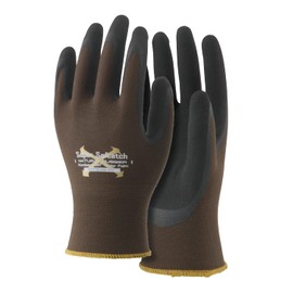 おたふく手袋(Otafuku Glove):天然ゴム背抜き手袋:ソフキャッチEXフィット [13ゲージ 手袋:ナイロン、ポリウレタン コーティング:天然ゴム] A-397 ブラウン S