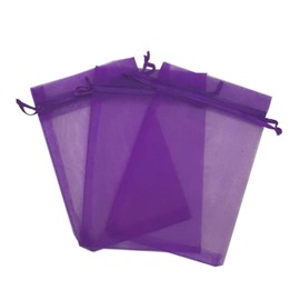 150 Pcs Purple 5x7 Sheer Drawstring Organza Bags Jewelry Pouches Wedding Party Favor Gift Bags Gift Bags Candy Bags [Kyezi Design and Craft]
