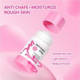 Anti Chafe Balm with Shea Butter & Beeswax- Body Anti Chafe Stick, Waterproof Anti Chafing Cream Stick Relieve Discomfort with Soothing Ingredients