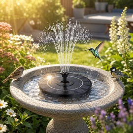 3.5W Solar Fountain Pump for Garden Decor – Floating Bird Bath Water Feature with 6 Nozzles for Ponds & Pools