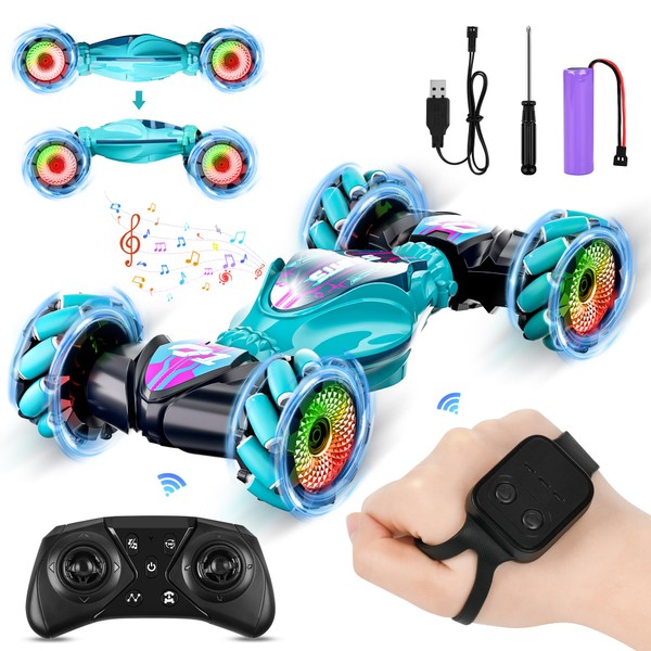 CANKETEC Gesture Sensing RC Stunt Car, Remote Control Car 360°