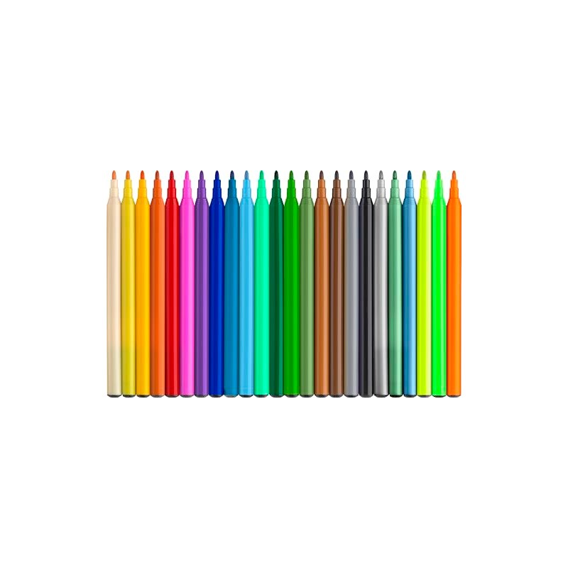 FABER-CASTELL 554222 - Dino Felt Pen Set, 24 Felt Tip