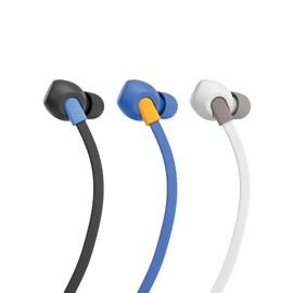 Jam Tune In Neckband Style Bluetooth Headphones, 9mm Drivers, 12 Hour Playtime, 10 Metre Range, Hands Free Calling, IPX4 Sweat and Rain Resistant Wireless Workout Earbuds - Blue