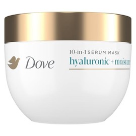 Dove Mascarilla Hidratante con Ácido Hialurónico para Cabello Seco 10-en-1 con Tecnología de Cuidado de Bio-Proteínas y Suero Hialurónico 9.2 Fl Oz