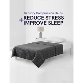 YnM King Size Cooling Weighted Blanket for Adults (88x104 Inches, 15 Pounds, Dark Grey), Perfect for Hot Sleepers with Cooling Rayon/Glass Beads, Heavy Bed Blanket for Couple on Queen or King Bed