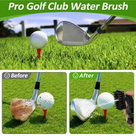 nabobt Golf Towel and Brush Set, Premium Golf Towel(16x16 inch) & Splash Golf Club Cleaner Brush Set, Retractable Clip Golf Cleaner Brush & Super Absorbent Microfiber Towel, Golf Accessories for Men