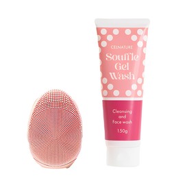 Neon Beauty & Souffle Facial Wash Gel Set (Beauty Salon Cleansing Set), Pink