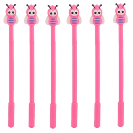 Finpletai 40 Pcs Cute Bees Gel Ink Pens Kawaii 0.5 mm Black Ink Cool Novelty Fun Pens for Kids School Office Home Supplies Student Present Party Favors (Pink)