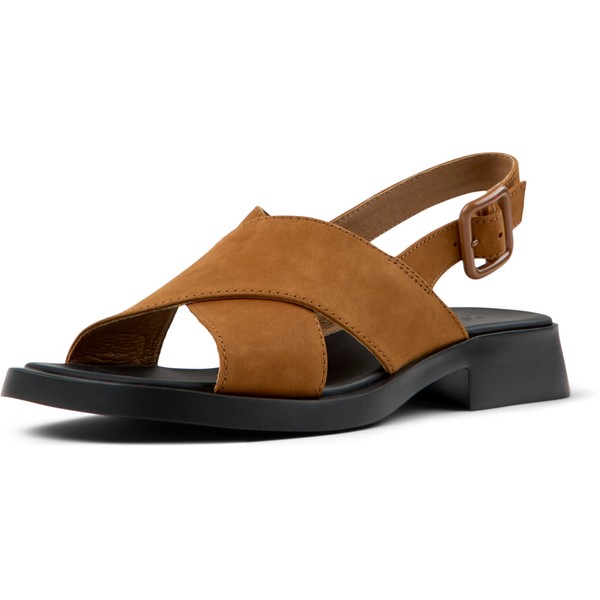 Camper Women's Dana K201600 X-Strap Sandal, Medium Brown 005, 41