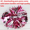 Metallic Cheerleader Cheerleading Pom Poms 6 inch 1 Pair 2