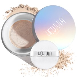 Vevivia Setting Powder - Creaseless Face Powder, Long Lasting Loose Powder Makeup with Blurring and Natural Finish, Loose Setting Powder for All Skin Types, Shine Control, Up to 24 Wear, Translucent