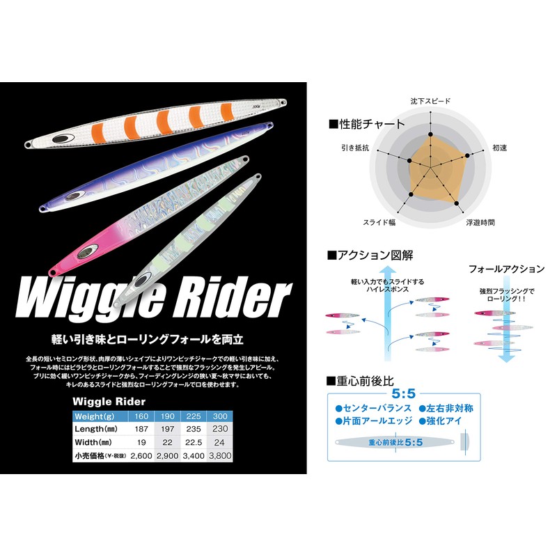 Nature Boys Wiggle Rider WR1300-11K Nakui Glow, 10.1 oz (300