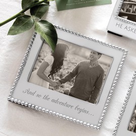 Mariposa 3911AD Horizontal Photo Frame, 8.75" x 1" x 7.75", Silver