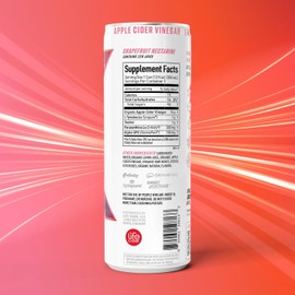 Life Cider X Paraxanthine Energy Drink | 12 fl oz Cans | Made with Paraxanthine & Organic Apple Cider Vinegar | No Crash, No Jitters | Organic Natural Flavors (12 pack, Grapefruit Nectarine)