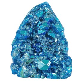 Nupuyai Nupuyai Titanium Coated Bergkristall Druse Rohstein unregelm??ige Kristall Cluster Quarz Geode Edelstein fr Reiki Feng Shui Deko