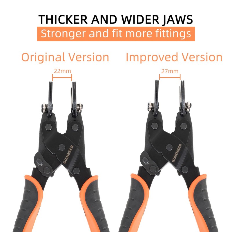 GIANNEER Push to Connect Removal Tool Disconnect Tongs for 1/2”,