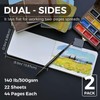 Funto Watercolor Journal 2-Pack, 3.5x5.5, 44 Pages Each, 100% Cotton