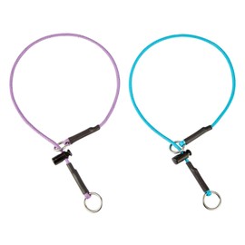 Slip Collar for Dog -16 Inch Dogs Training Collar 1000lbs Paracord 5/32" Thin Reflective Prong Pet Collar with Adjustable Stopper & Stainless Stell O-Ring (Light Blue & Purple)