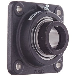 Timken RCJ1 11/16 Flange Unit, 4 Bolt Holes, Industrial-Duty, Relubricatable, Non-Expansion, Cast Iron, Eccentric Locking Collar, Inch, 1-11/16" Bore Diameter