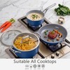 7 Piece Ceramic Cookware Set, Nonstick Pots and Pans Set