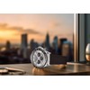 Stuhrling Original Stuhrling Aquamaster Quartz Chronograph Watch Silver Dial Screw