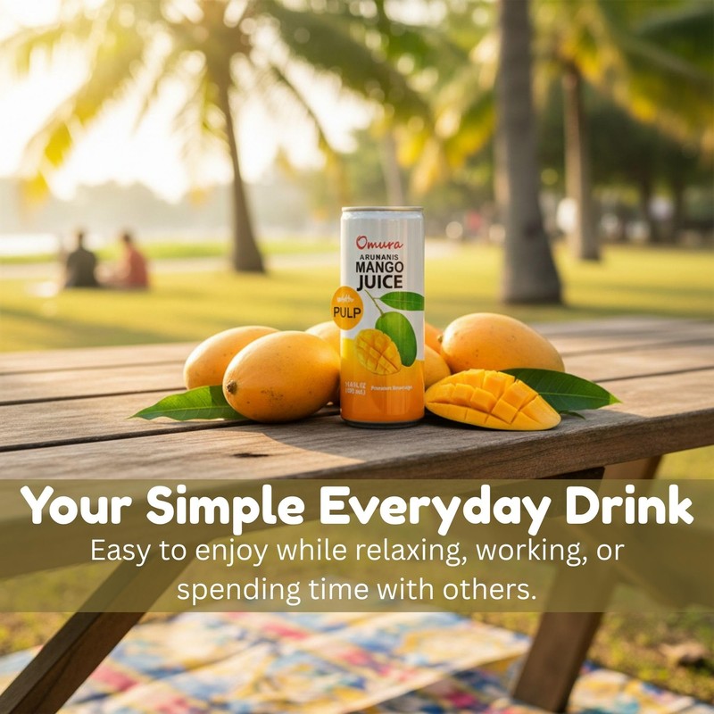 Omura MANGO JUICE from Natural Fruit with PULP 11.3 FL.