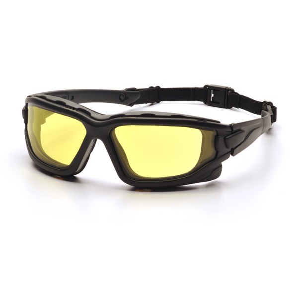 Pyramex Safety I-Force SB7030SDT Safety Glasses with Increased Anti-Fog Effect, Fire-Resistant, Yellow, Amber