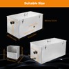 BEAMNOVA Commercial Grease Trap 25lbs Stainless Steel Interceptor, Side Inlet