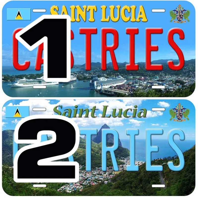 Castries Saint Lucia Aluminum Novelty Car License Plate - Castries