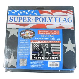 911 Never Forget Thin Blue Red Line Policeman Law Enforcement Fireman Fire Fighter Department 3x5 3'x5' Premium Quality Fade Resistant Heavy Duty Polyester Flag Banner F1488 (EE)
