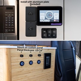 Obeaming Aluminum 12V Dimmer Switch 6A RV Dimmer Switch High Side PWM LED Rotary Dimmer for for RV Boat Truck Camper Van Trailer Light Fixture, LED Strip Lights