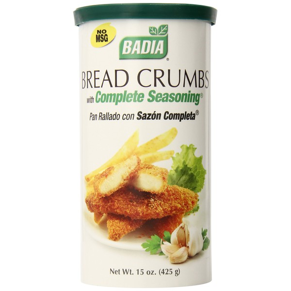 Badia Bread Crumbs with Complete Seasoning, 15 Ounce (Pack of 12)