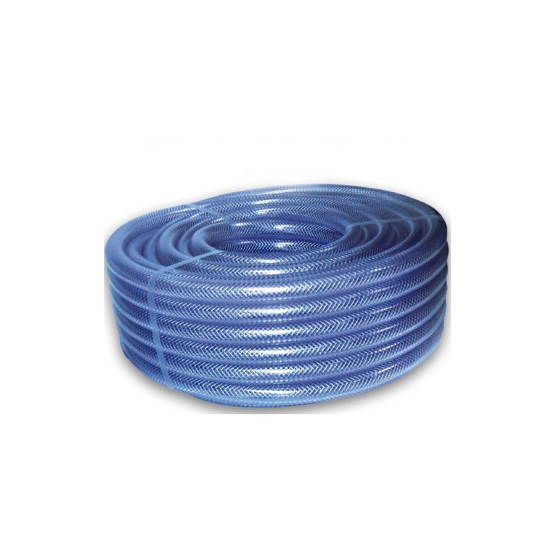 25mm (1") Clear Braided PVC Hose Pipe - 1m Length