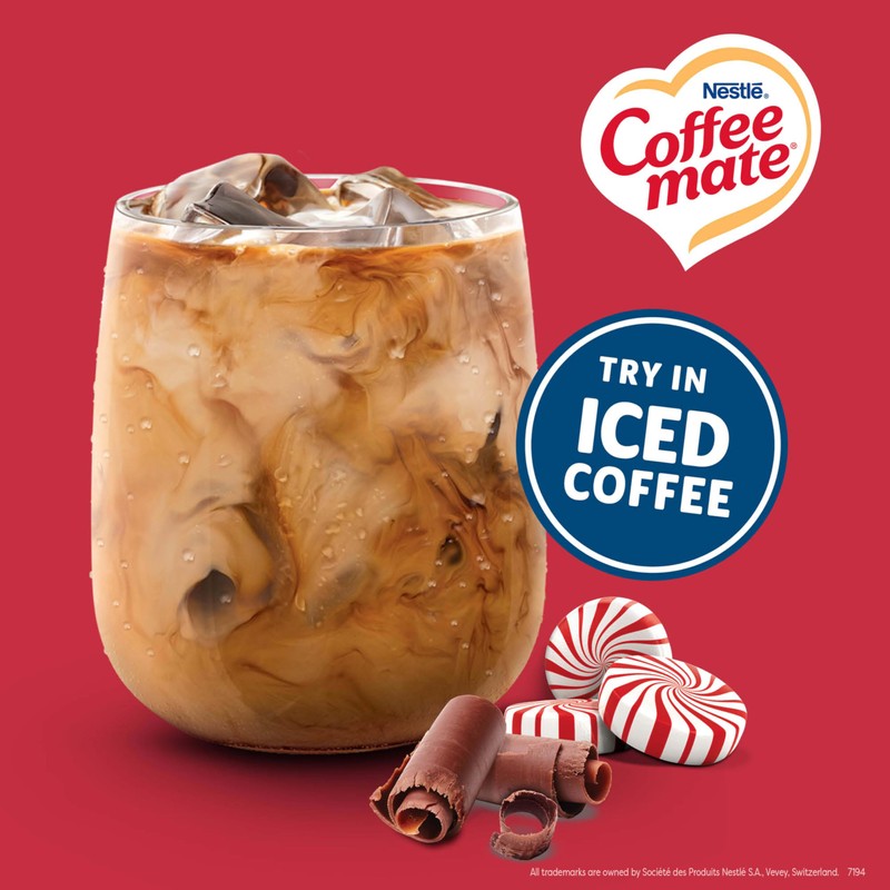 Nestle Coffee mate Coffee Creamer, Peppermint Mocha, Liquid Creamer Singles,