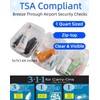 5 Pack Clear Quart Size Travel Bag TSA Approved Toiletry