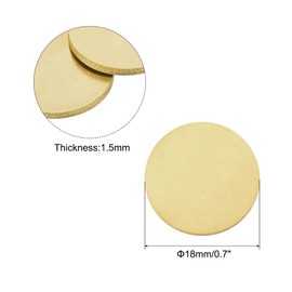 MECCANIXITY 24 Pcs Brass Stamping Blank, 18mm/0.7" Round Metal Blank Stamping Name Tags Flat Round Sheet No Hole for Laser Engraving Dog Tags Keychain Jewelry Making