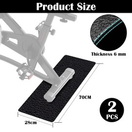 LOMUG Shockproof Floor Protection Mat for Fitness Equipment, 6 mm Thick Non-Slip Underlay Mat Fitness Equipment, PVC Floor Mat Under Treadmill Bicycle Mat Exercise Bike for Sports Equipment Home Gym